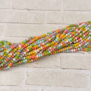 Opaque Crystal Bead Mix 3x2mm Rondelle Strand Jewelry Making Supplies Spacer